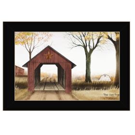 "Bucks County Bridge" By Billy Jacobs; Printed Wall Art; Ready To Hang Framed Poster; Black Frame (Color: as Pic)