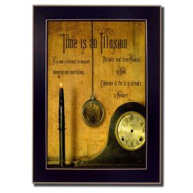 "Time is the Illusion" By Billy Jacobs; Printed Wall Art; Ready To Hang Framed Poster; Black Frame (Color: as Pic)