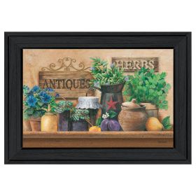 "Antiques and Herbs" By Ed Wargo; Printed Wall Art; Ready To Hang Framed Poster; Black Frame (Color: as Pic)