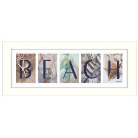 "Beach" By Robin-Lee Vieira; Printed Wall Art; Ready To Hang Framed Poster; White Frame (Color: as Pic)