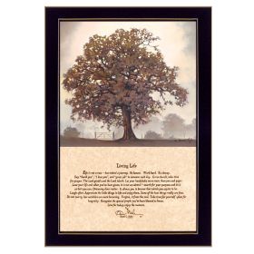 "Living Life" By Bonnie Mohr; Printed Wall Art; Ready To Hang Framed Poster; Black Frame (Color: as Pic)