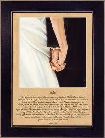 "I Do" By Bonnie Mohr; Printed Wall Art; Ready To Hang Framed Poster; Black Frame (Color: as Pic)