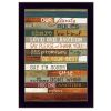 "Our Family Rules" By Marla Rae; Printed Wall Art; Ready To Hang Framed Poster; Black Frame