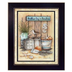 "Another Day in Paradise" By Mary June; Printed Wall Art; Ready To Hang Framed Poster; Black Frame (Color: as Pic)