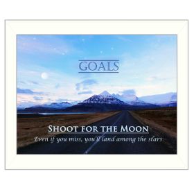 "Goals" By Trendy Decor4U; Printed Wall Art; Ready To Hang Framed Poster; White Frame (Color: as Pic)