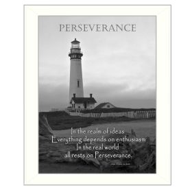 "Perseverance" By Trendy Decor4U; Printed Wall Art; Ready To Hang Framed Poster; White Frame (Color: as Pic)