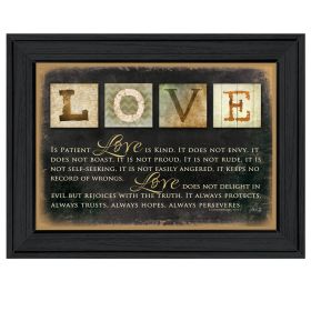 "Love" By Marla Rae; Printed Wall Art; Ready To Hang Framed Poster; Black Frame (Color: as Pic)