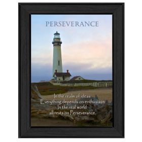 "Perseverance" By Trendy Decor4U; Printed Wall Art; Ready To Hang Framed Poster; Black Frame (Color: as Pic)