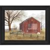 "Flag Barn" By Billy Jacobs; Printed Wall Art; Ready To Hang Framed Poster; Black Frame