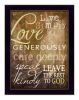 "Live Simply" By Marla Rae; Printed Wall Art; Ready To Hang Framed Poster; Black Frame