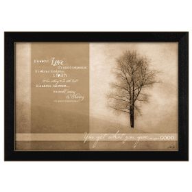 "Its About Love" By Marla Rae; Printed Wall Art; Ready To Hang Framed Poster; Black Frame (Color: as Pic)