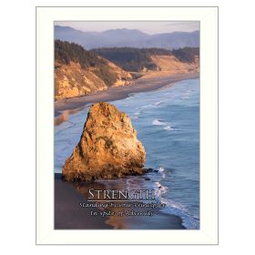 "Strength" By Trendy Decor4U; Printed Wall Art; Ready To Hang Framed Poster; White Frame (Color: as Pic)