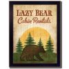 "Lazy Bear" By Mollie B.; Printed Wall Art; Ready To Hang Framed Poster; Black Frame