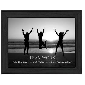 "Teamwork" By Trendy Decor4U; Printed Wall Art; Ready To Hang Framed Poster; Black Frame (Color: as Pic)