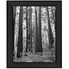 "American Strength" By Trendy Decor4U; Printed Wall Art; Ready To Hang Framed Poster; Black Frame (Color: as Pic)