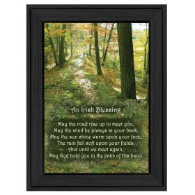 "Irish Blessing" By Trendy Decor4U; Printed Wall Art; Ready To Hang Framed Poster; Black Frame (Color: as Pic)