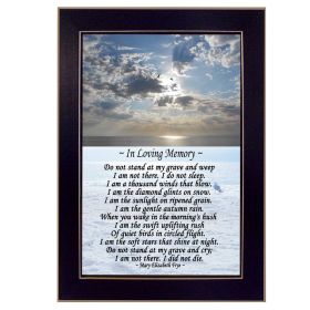 "In Loving Memory" By Trendy Decor4U; Printed Wall Art; Ready To Hang Framed Poster; Black Frame (Color: as Pic)