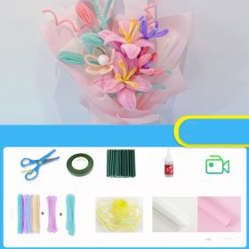 38 Women's Day Children's Handmade Bouquet Diy Materials Made For Girls (Option: Lily)