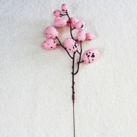 Foam Simulation Fruit Branch Fake Flower Ornaments Living Room Decoration (Option: Pink without leaves)