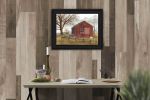 "Flag Barn" By Billy Jacobs; Printed Wall Art; Ready To Hang Framed Poster; Black Frame