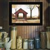 "Bucks County Bridge" By Billy Jacobs; Printed Wall Art; Ready To Hang Framed Poster; Black Frame