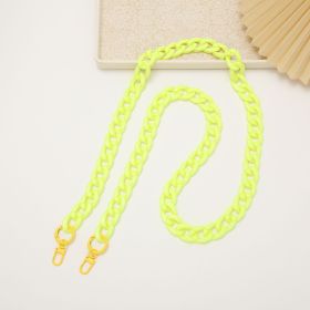 Color Acrylic Chain Mobile Phone Charm Handmade Bag (Option: Yellow-21 Ã— 29mm)