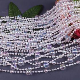 Suspended Ceiling Sheer Decoration Wedding Colorful Flying Saucer Crystal Tree Bead Necklace (Option: Colorful Earth Beads 23 M)