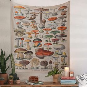 European Retro Mushroom Hanging Cloth Plant Homestay Tapestry (Option: A-95X75CMStar light)