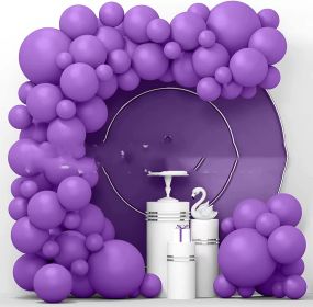 Latex Birthday Arch Balloon Chain Proposal Party Decoration (Option: 86PCS regular purple)